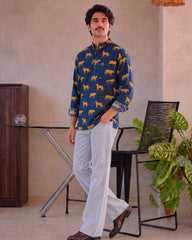 Leopard Roar β Printed Cotton Short Kurta