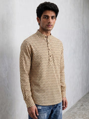 Stylish Plus Size Printed Cotton Short Kurta