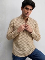 Stylish Plus Size Printed Cotton Short Kurta