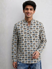 Elephant Parade – Plus Size Printed Cotton Short Kurta
