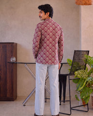 Royal Blossom – Printed Cotton Short Kurta