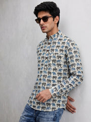Elephant Parade – Plus Size Printed Cotton Short Kurta