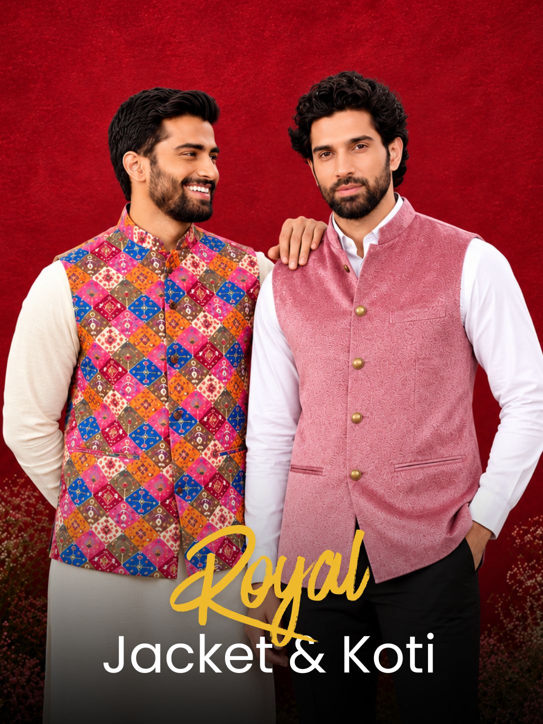 Printed Nehru Jackets for Men