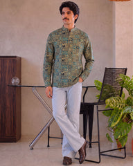 Heritage Vibes – Printed Cotton Short Kurta