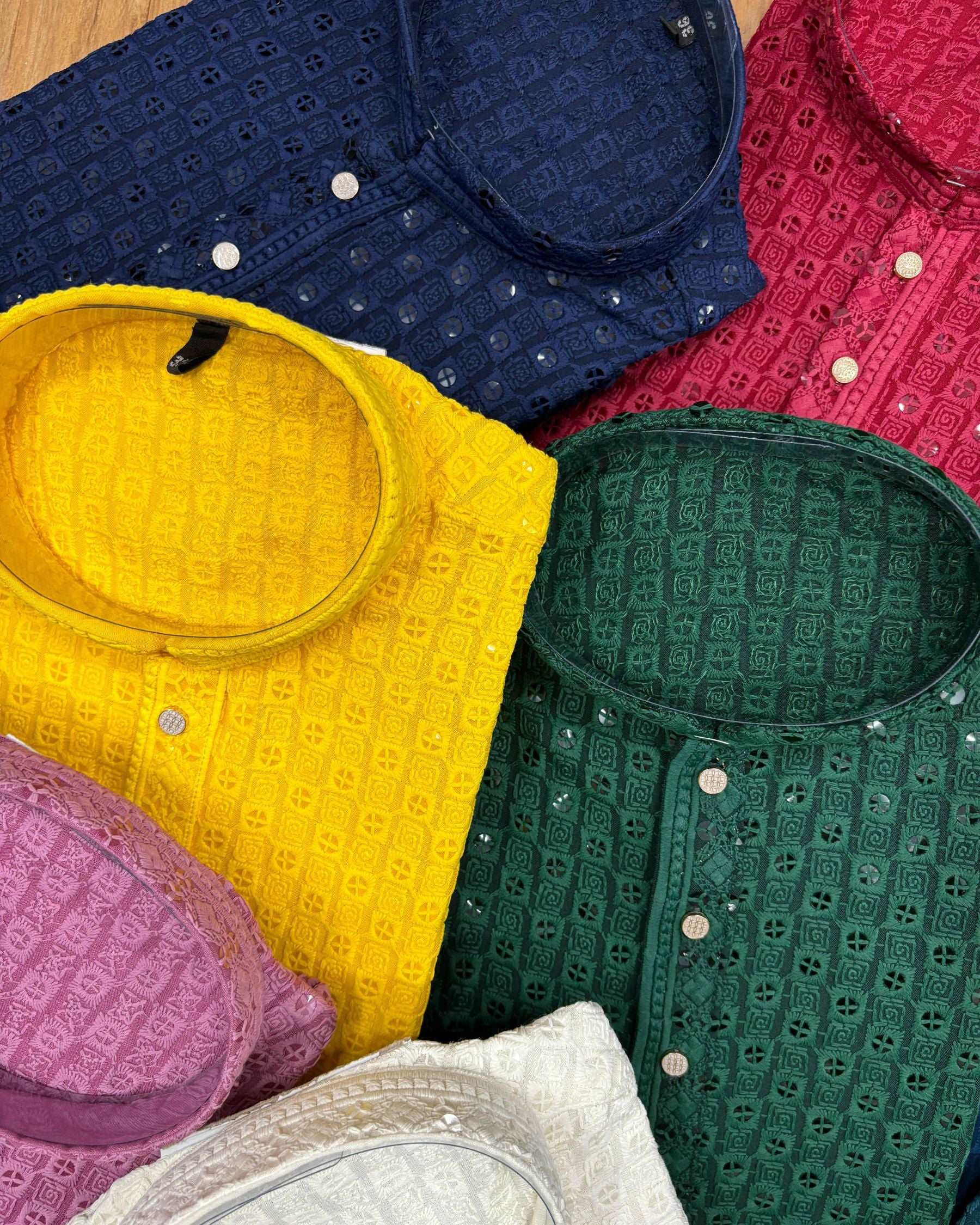 Dark Blue Lucknowi Kurta