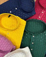 Dark Blue Lucknowi Kurta