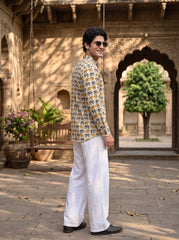 Plus Size Elephant Print Cotton Short Kurta