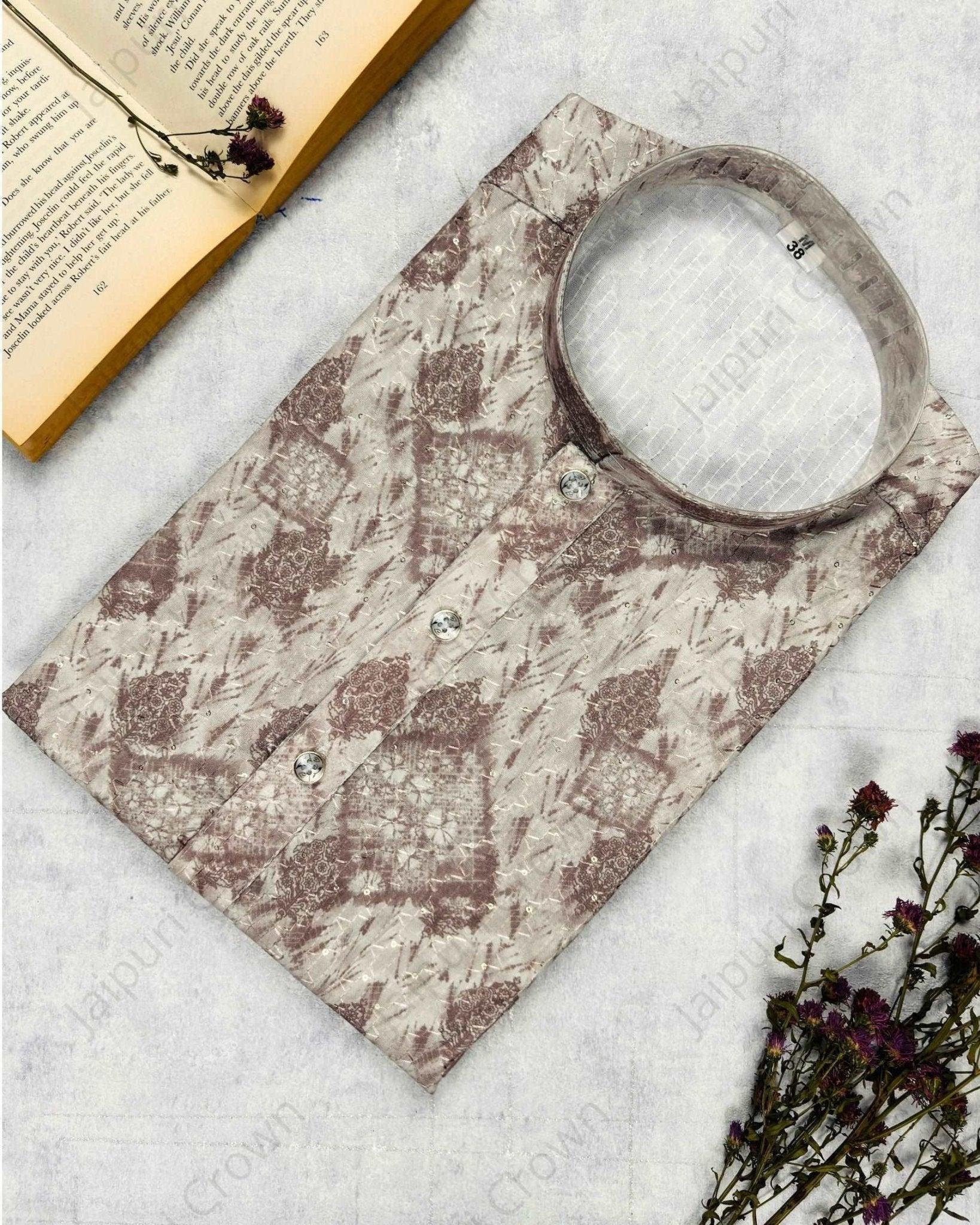 Abstract Printed Kurta - Jaipuri Crown