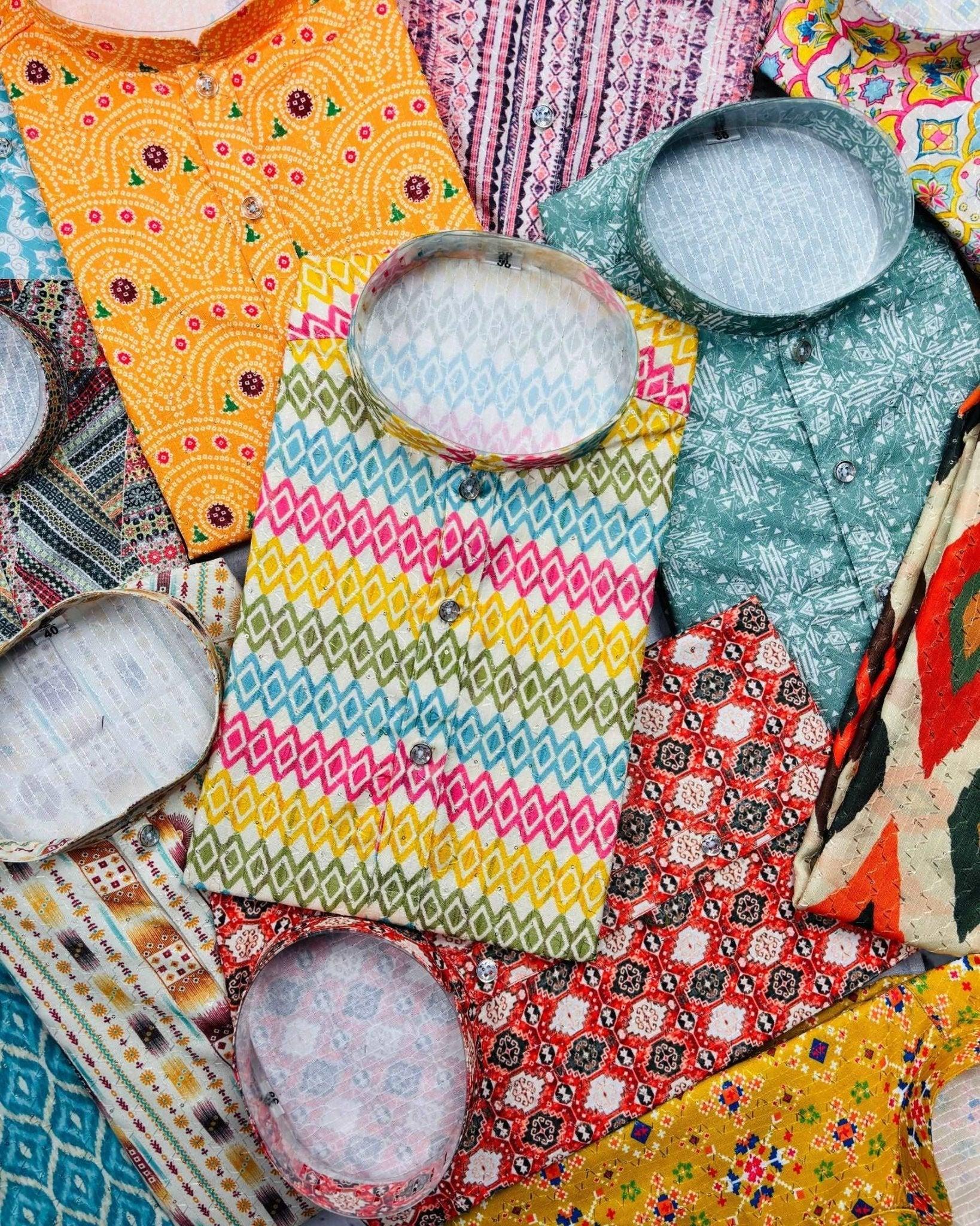 Abstract Printed Kurta - Jaipuri Crown