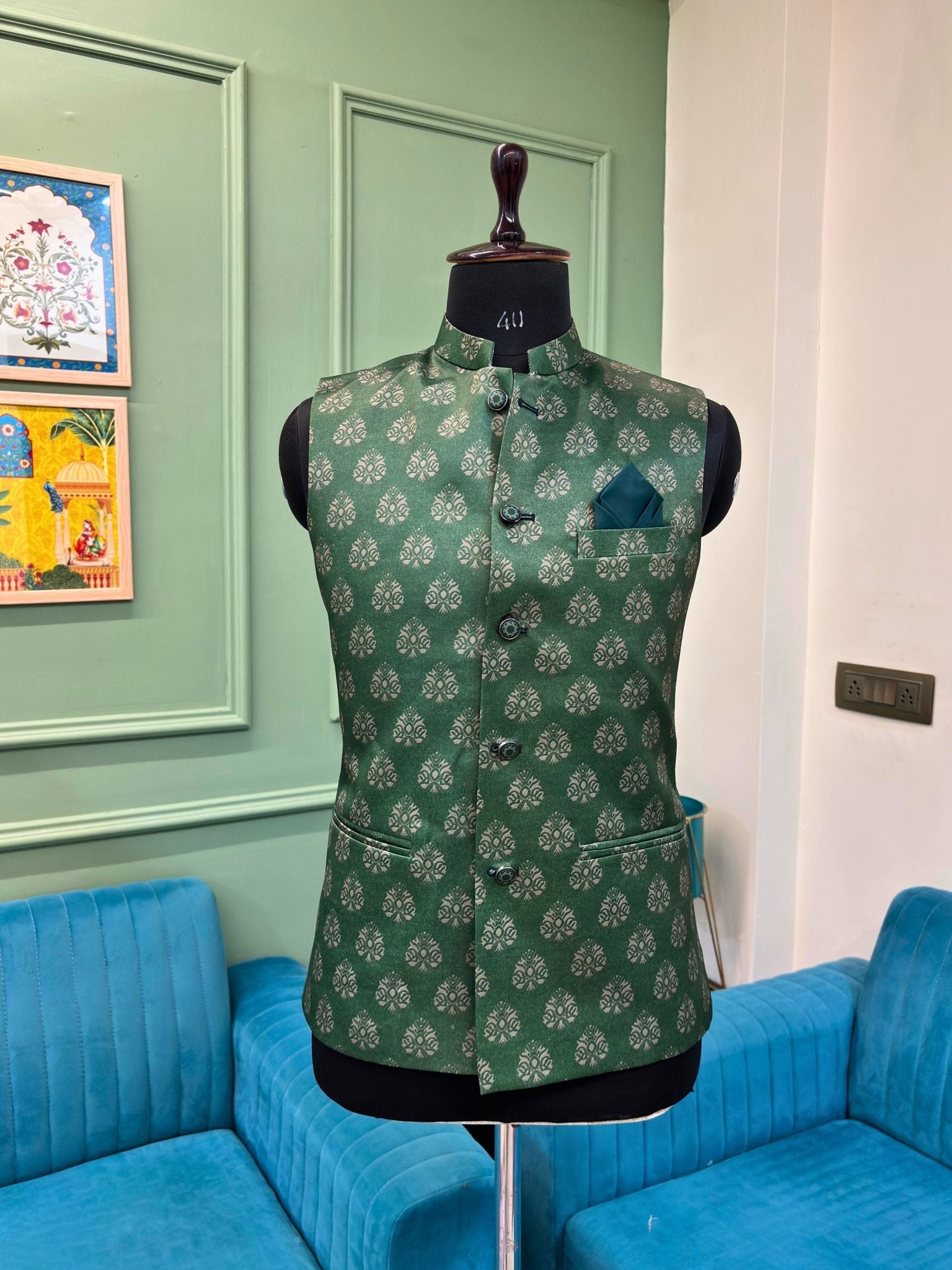 Artisan's Assemblage Nehru Jacket - Jaipuri Crown