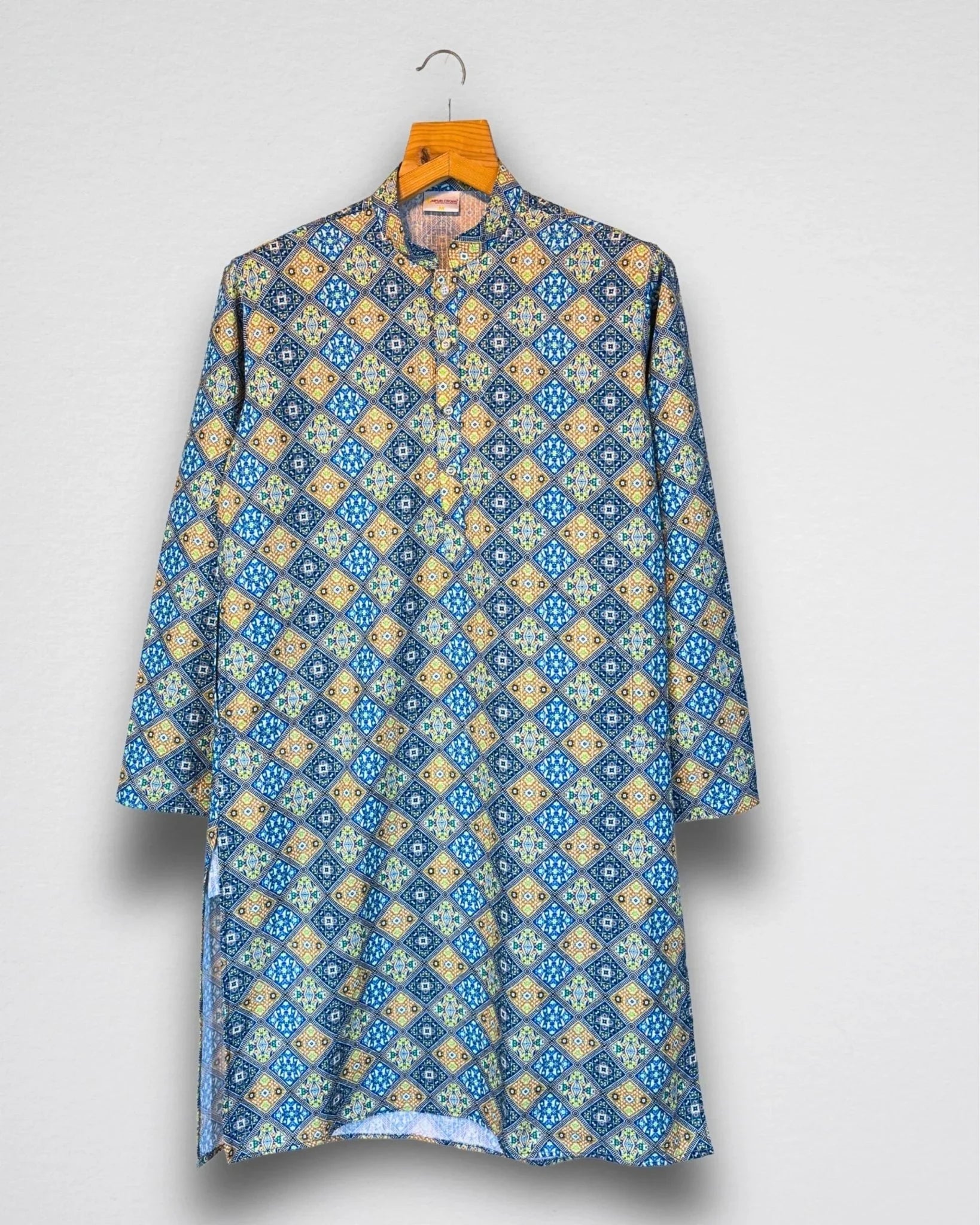 Azure Bandhej Kurta - Jaipuri Crown