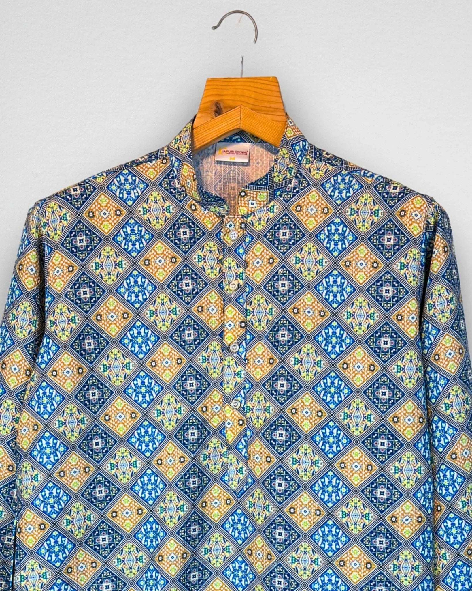 Azure Bandhej Kurta - Jaipuri Crown