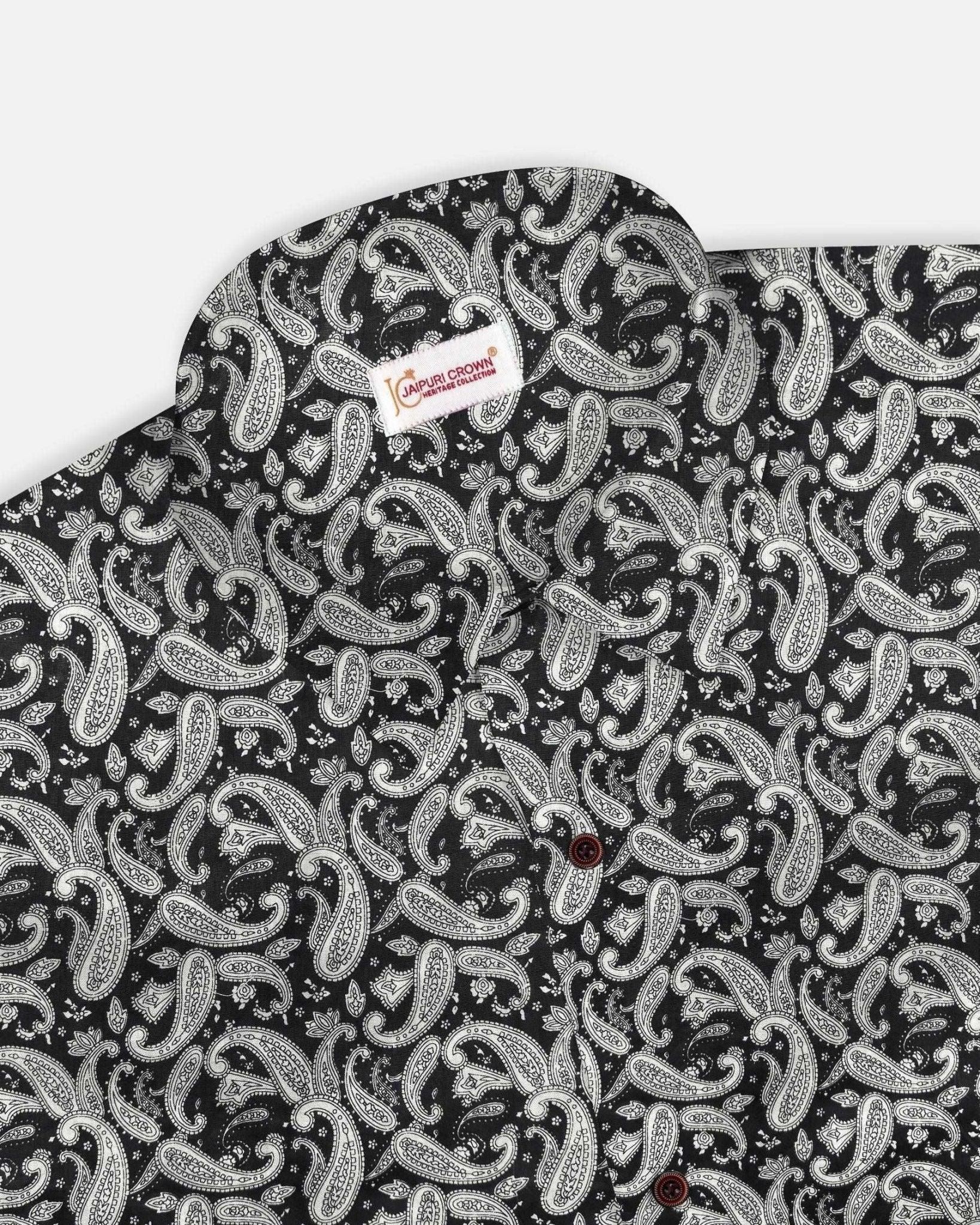 Black Kalamkari - Jaipuri Crown