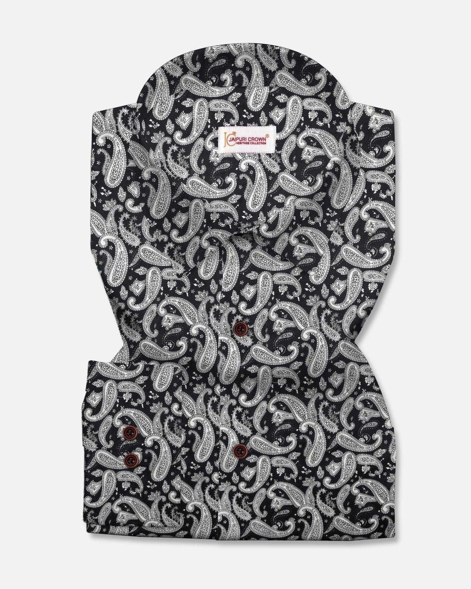 Black Kalamkari - Jaipuri Crown