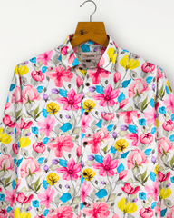 Bloom Pop – Full Sleeve Printed Shirt - Jaipuri Crown