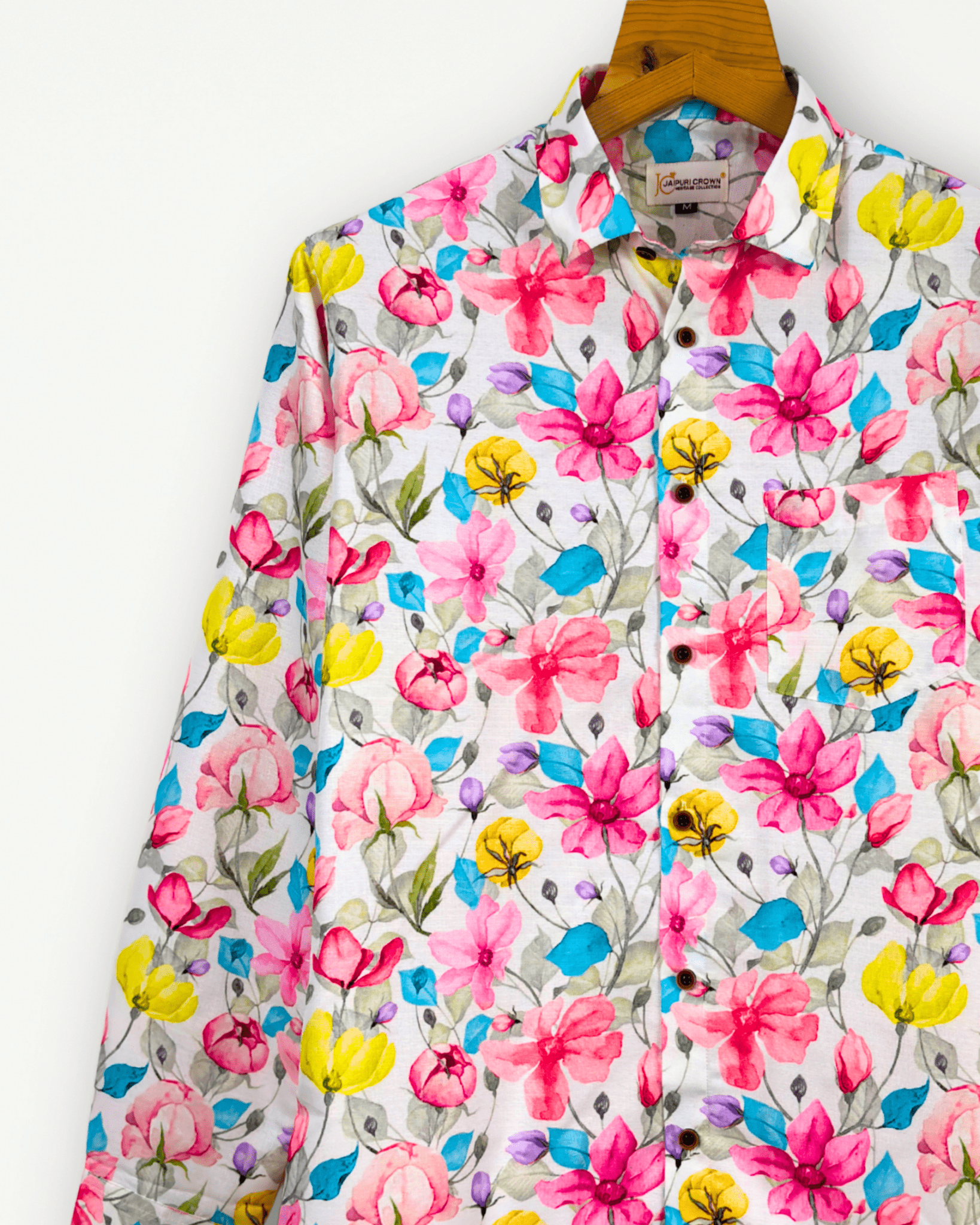 Bloom Pop – Full Sleeve Printed Shirt - Jaipuri Crown