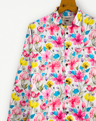 Bloom Pop – Full Sleeve Printed Shirt - Jaipuri Crown