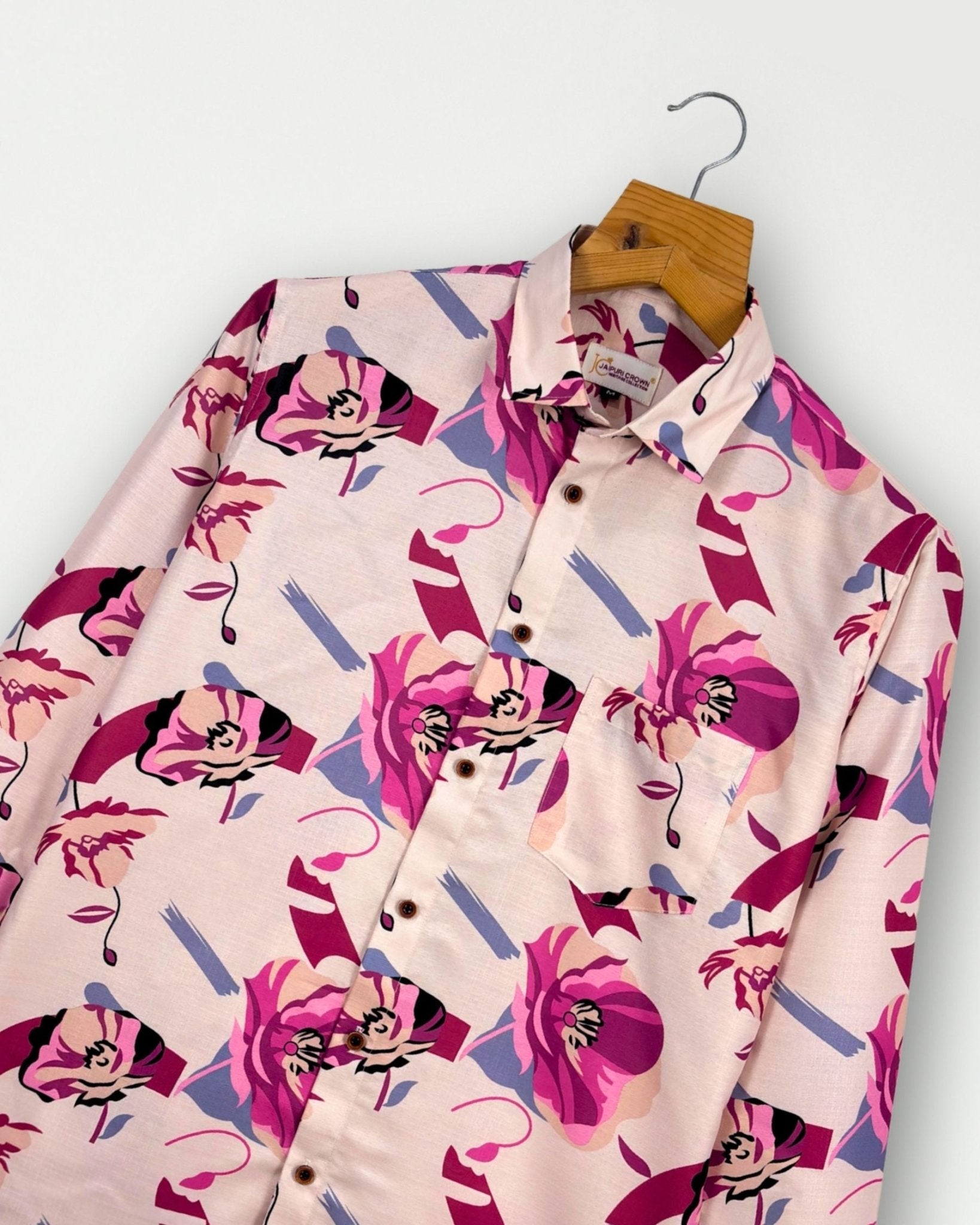 Blush Shadow – Full Sleeve Printed Shirt - Jaipuri Crown