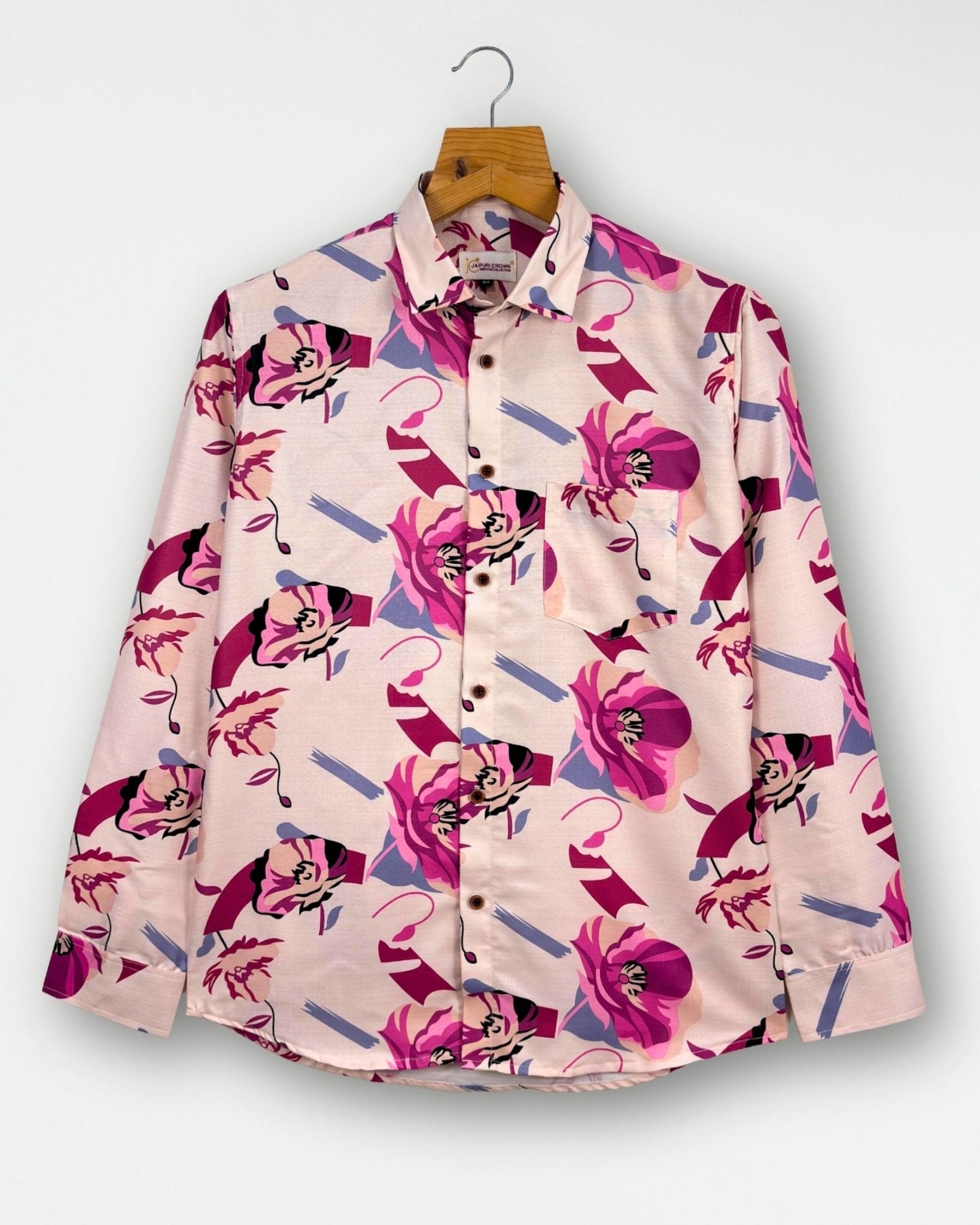 Blush Shadow – Full Sleeve Printed Shirt - Jaipuri Crown