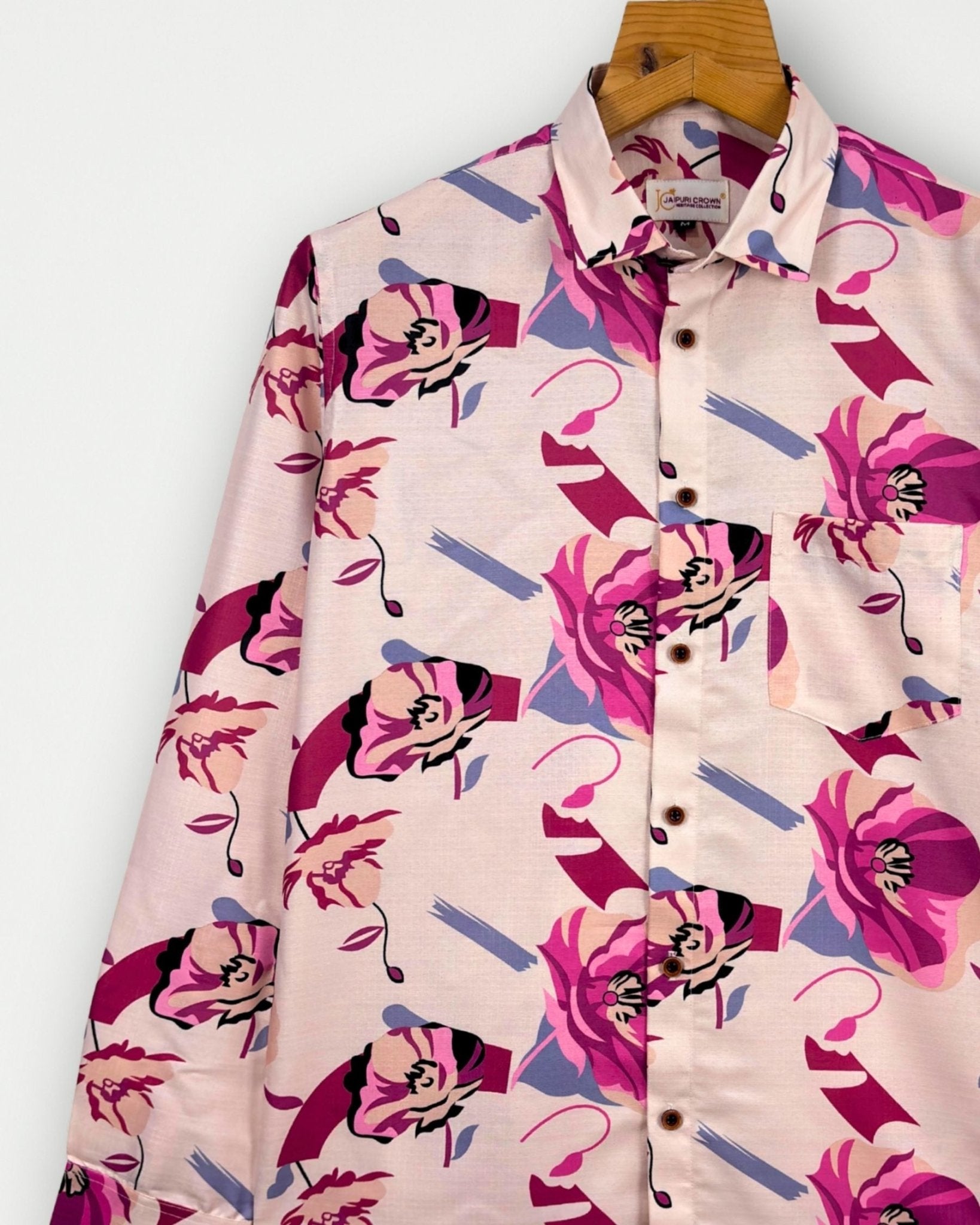 Blush Shadow – Full Sleeve Printed Shirt - Jaipuri Crown