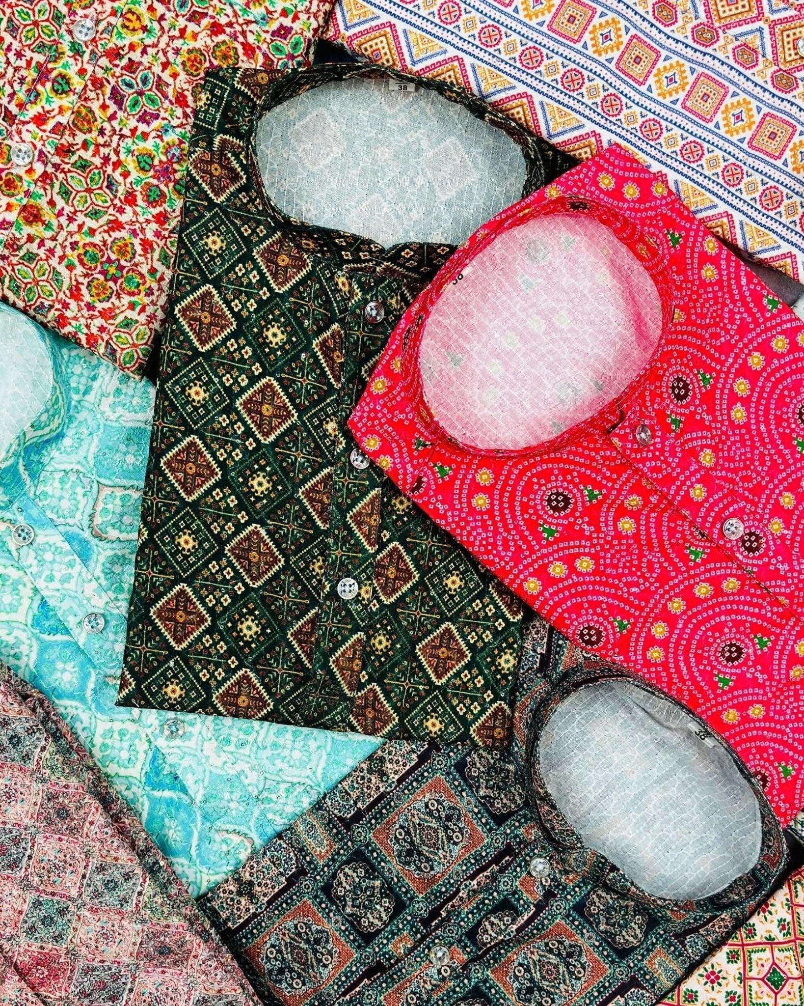 Bold Lines Printed Kurta - Jaipuri Crown