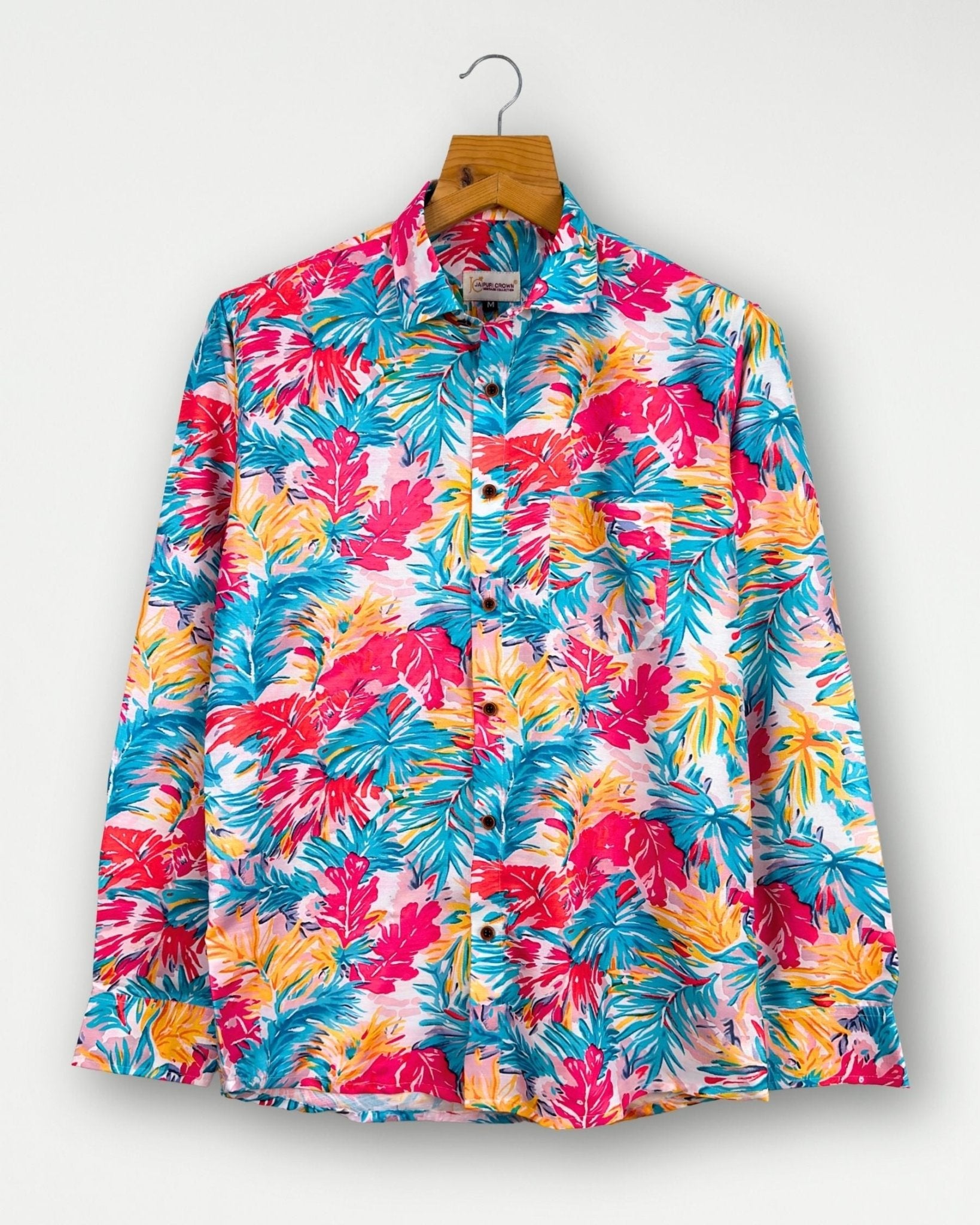 Coral Palm – Full Sleeve Printed Shirt - Jaipuri Crown
