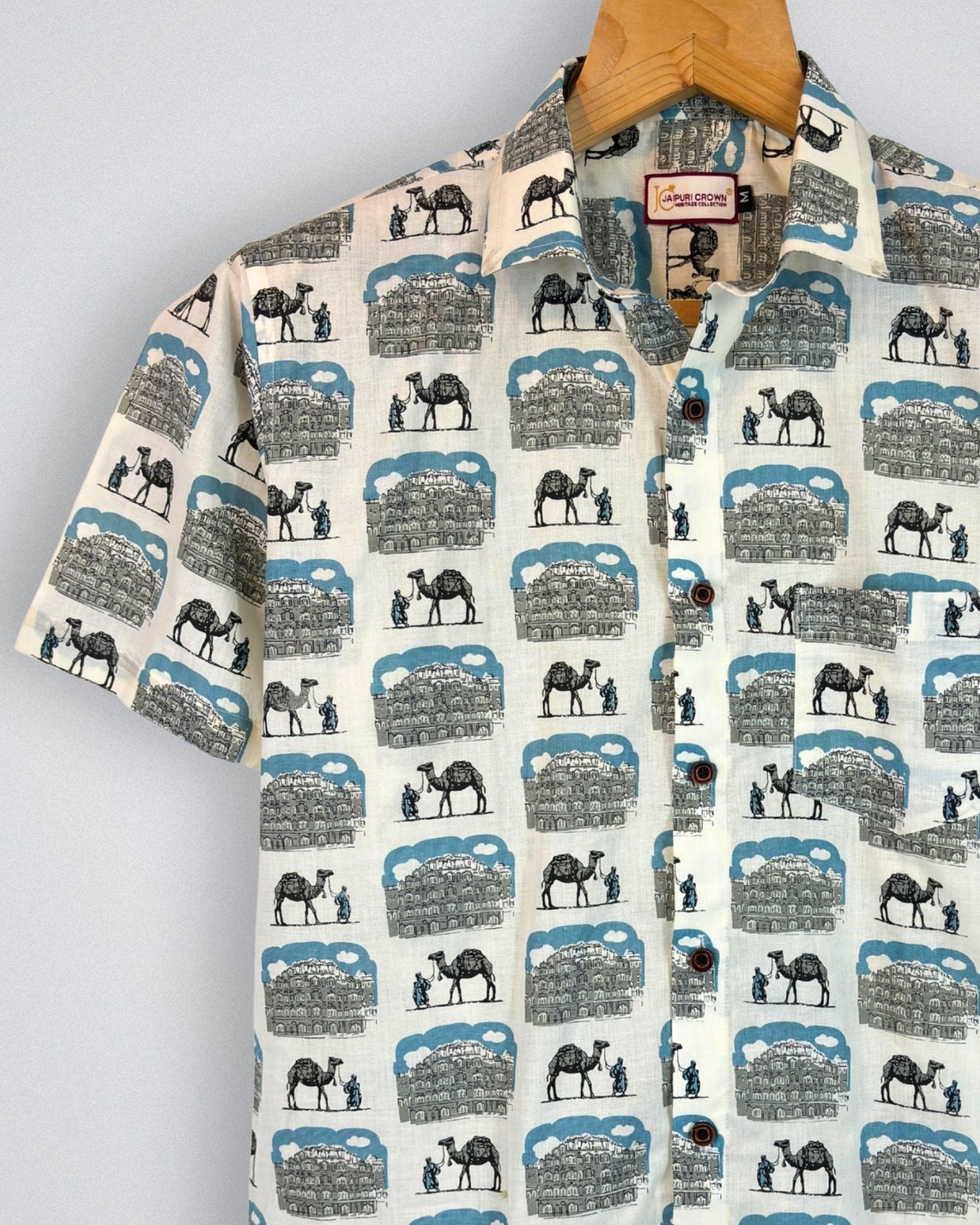 Desert Haveli – Heritage Printed Cotton Half Sleeve - Jaipuri Crown