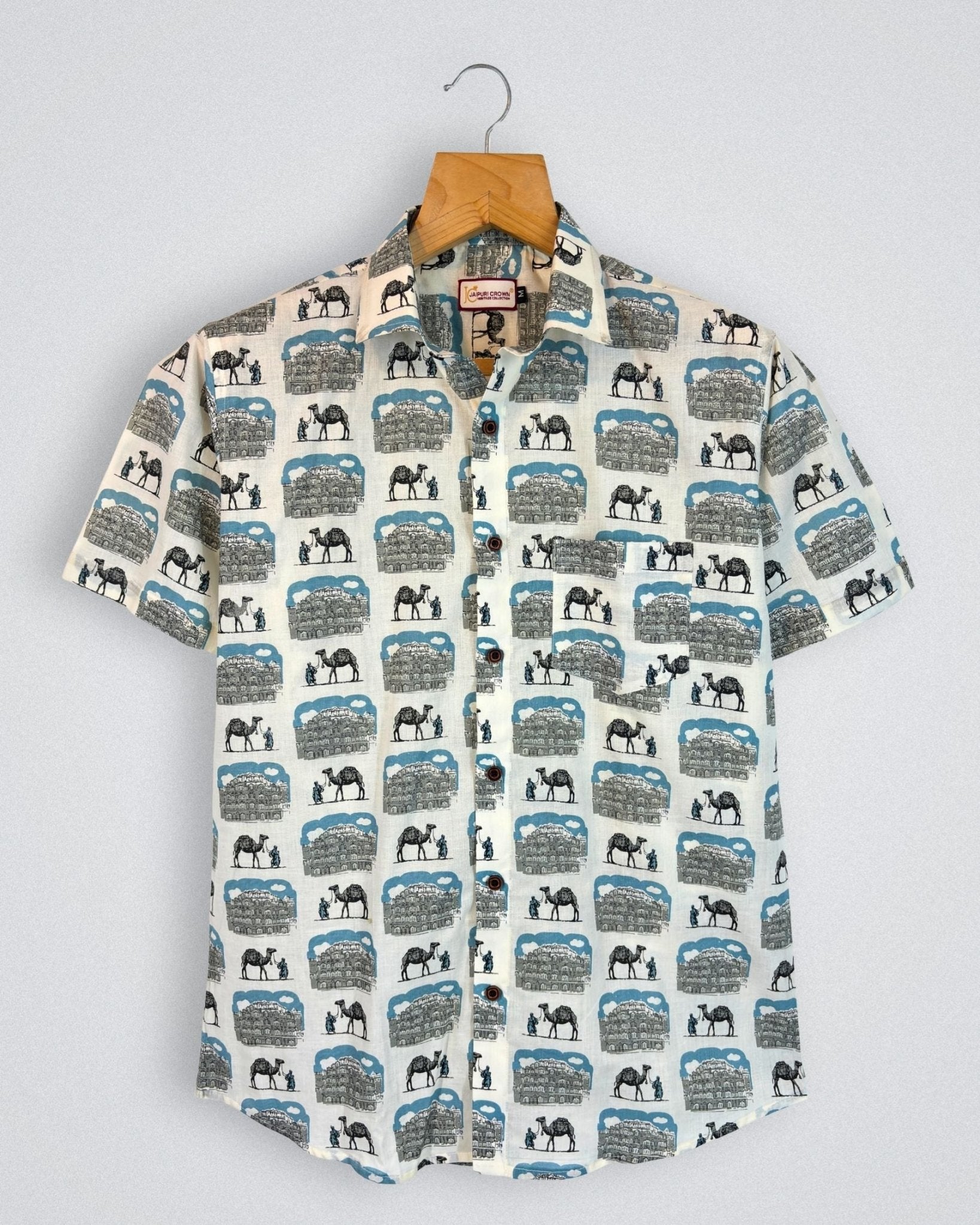 Desert Haveli – Heritage Printed Cotton Half Sleeve - Jaipuri Crown