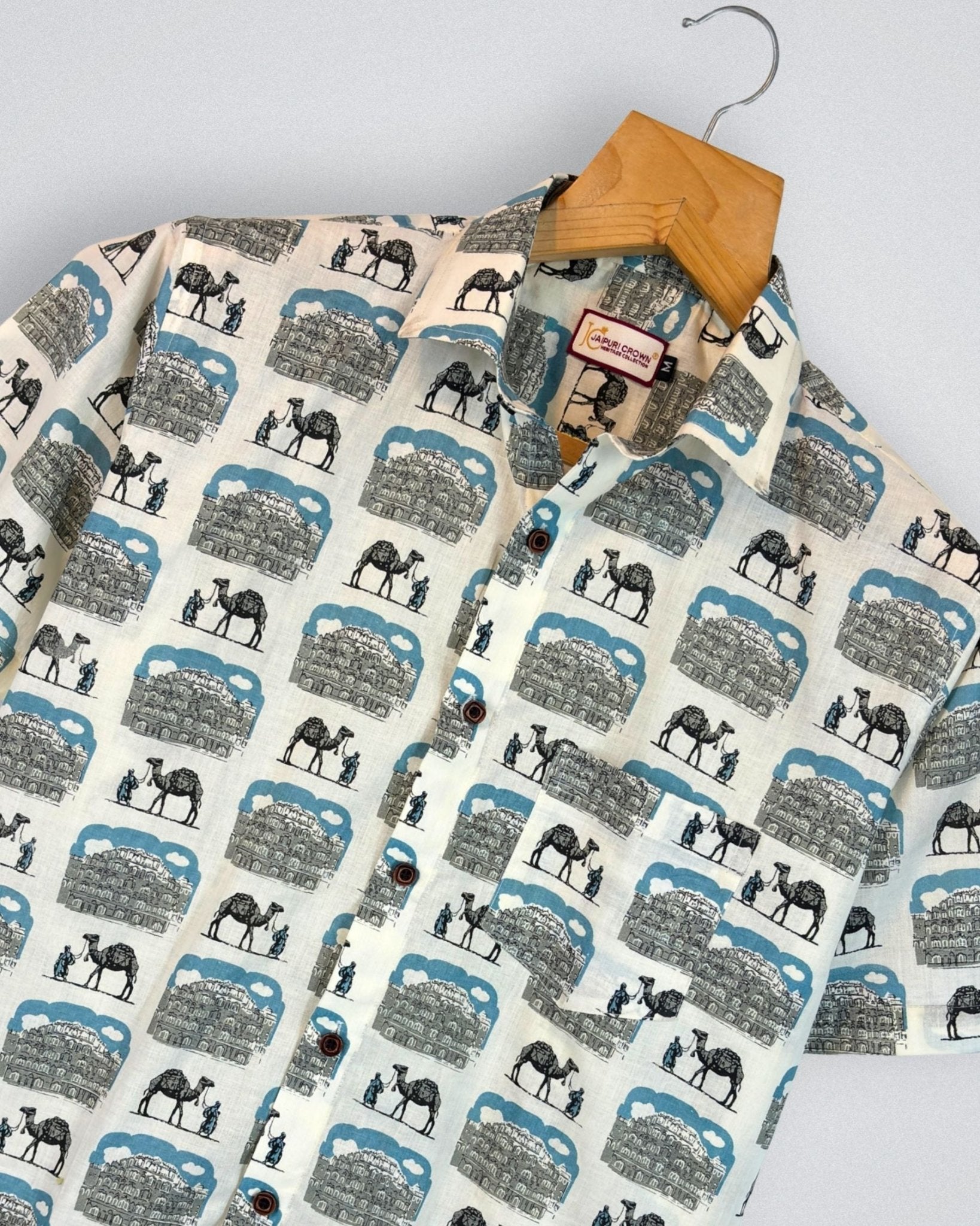 Desert Haveli – Heritage Printed Cotton Half Sleeve - Jaipuri Crown