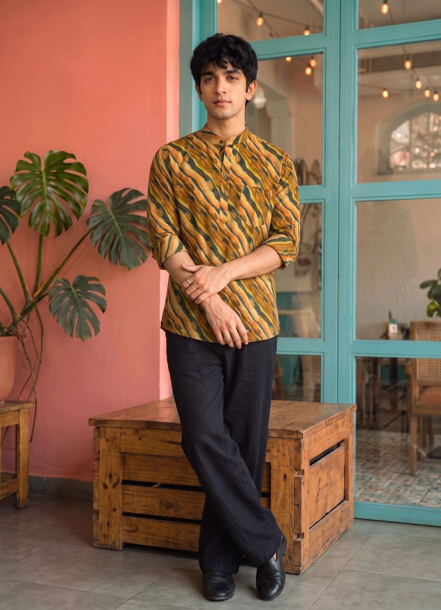 Desert Mirage – Printed Cotton Short Kurta - Jaipuri Crown
