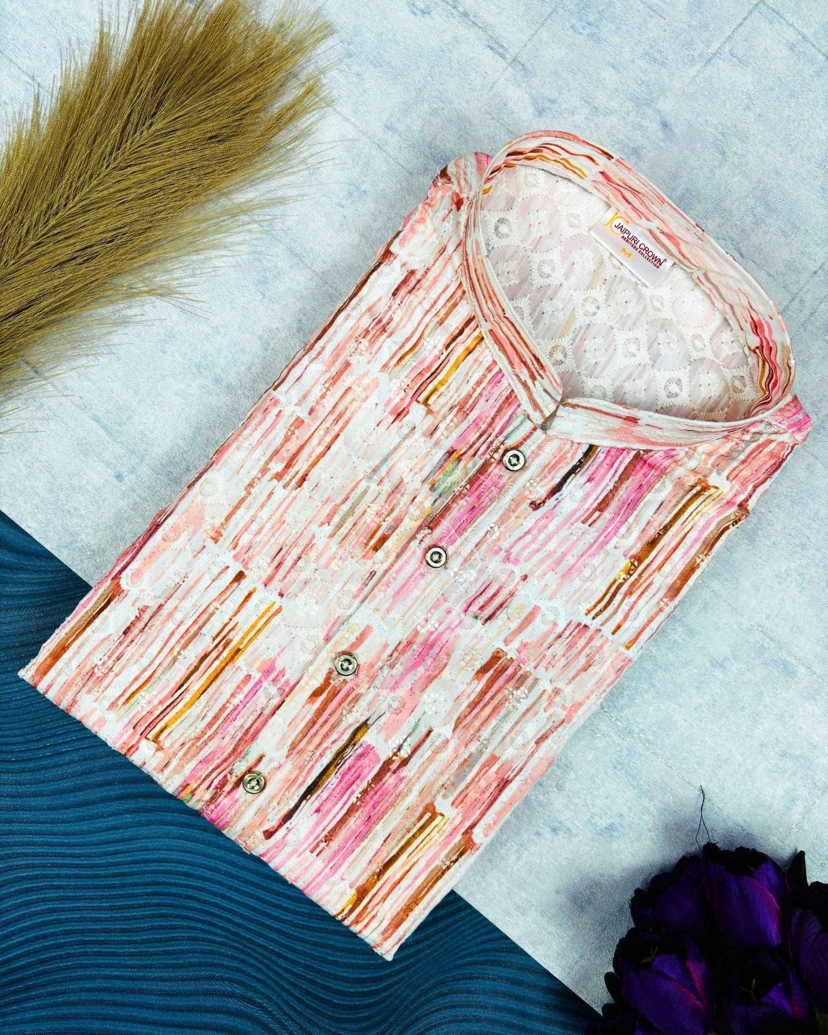 Ethnic Echoess Printed Lucknowi Kurta - Jaipuri Crown