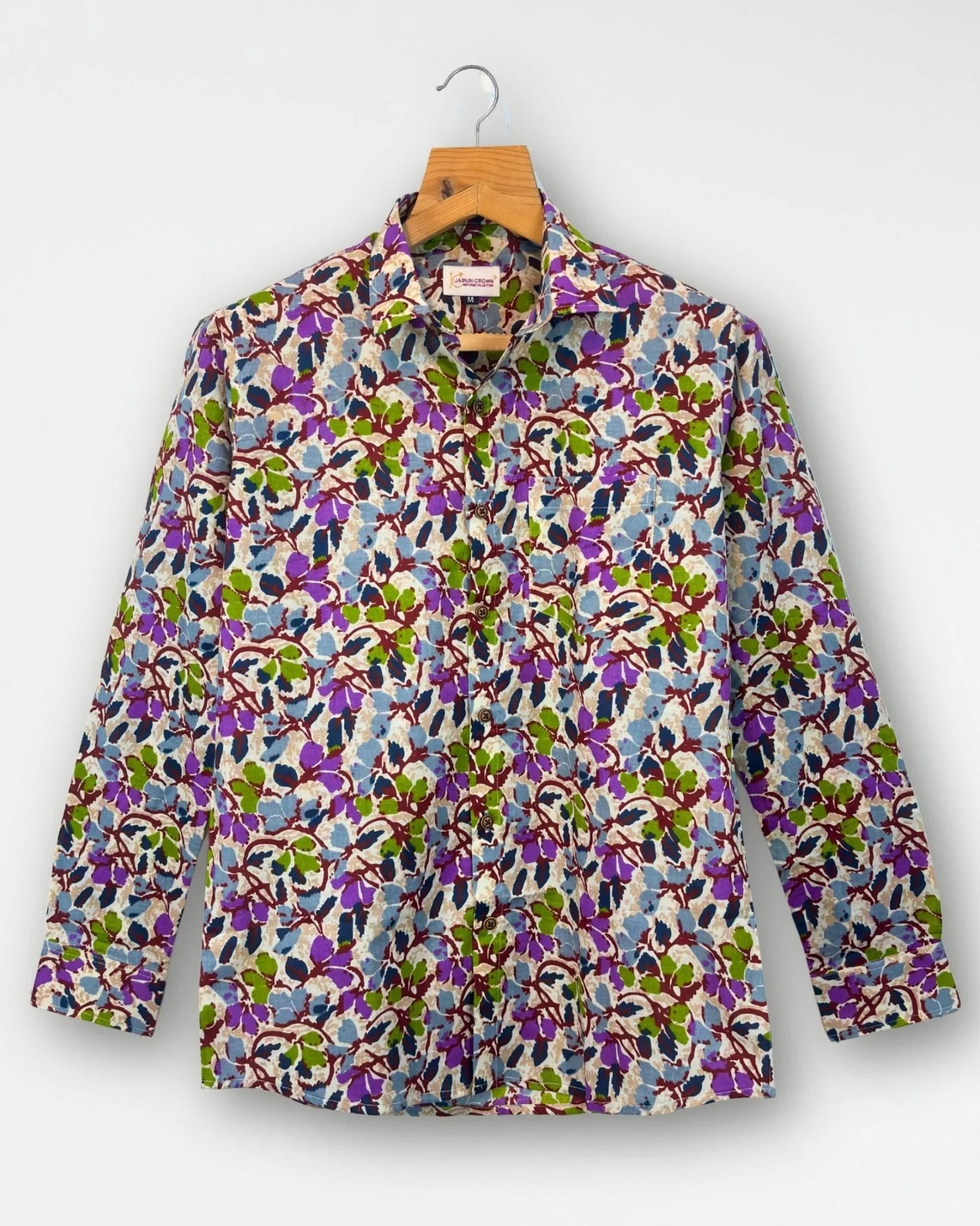 Floral Breeze - Pure Cotton Shirt - Jaipuri Crown