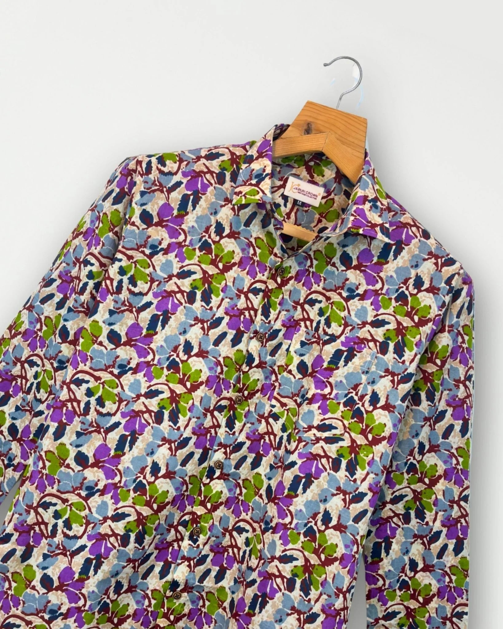 Floral Breeze - Pure Cotton Shirt - Jaipuri Crown