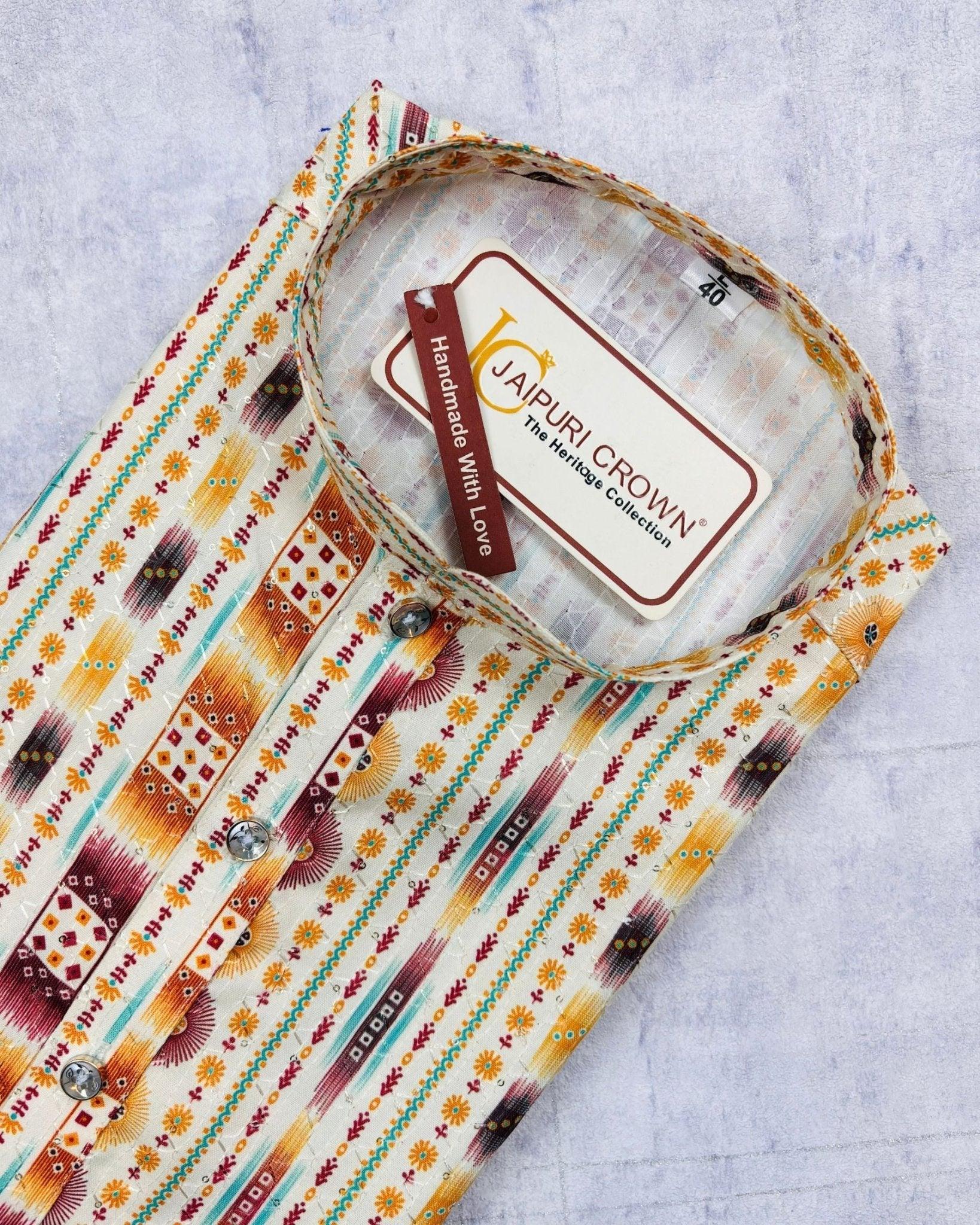 Gota Patti Printed Kurta - Jaipuri Crown