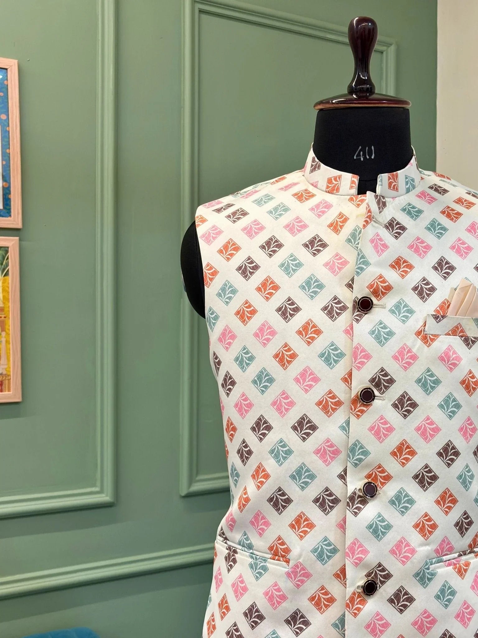 Luxe Legacy Modi Jacket - Jaipuri Crown