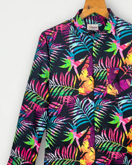 Midnight Jungle – Full Sleeve Printed Shirt - Jaipuri Crown