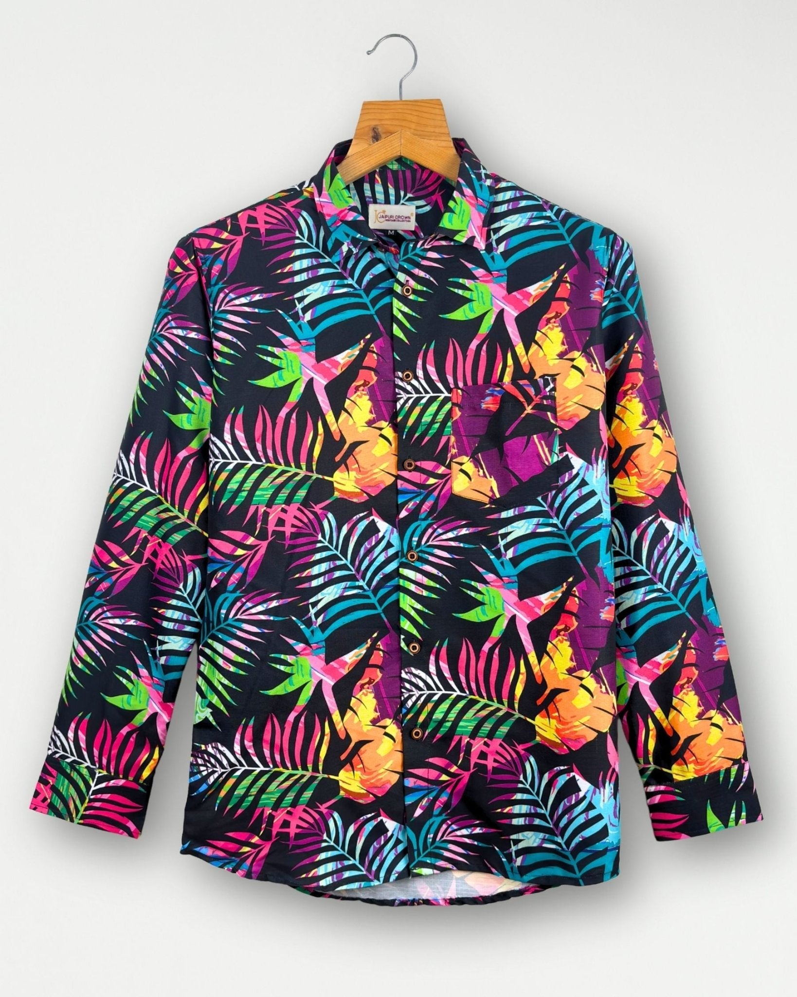 Midnight Jungle – Full Sleeve Printed Shirt - Jaipuri Crown