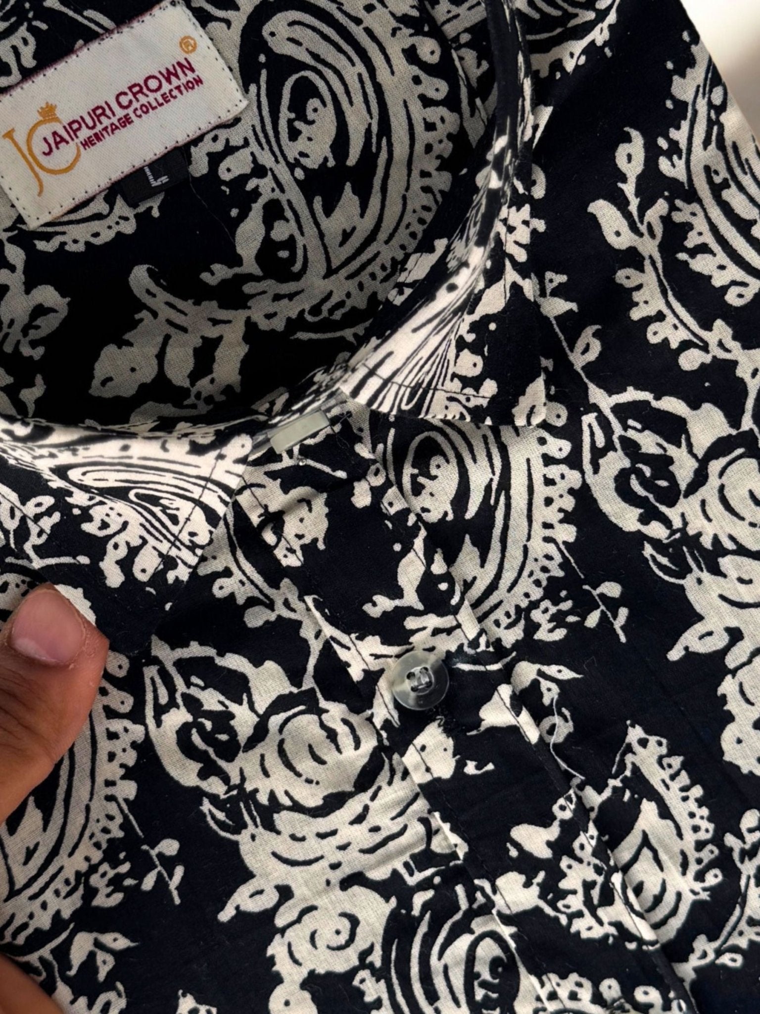 Midnight Kalamkari - Jaipuri Crown