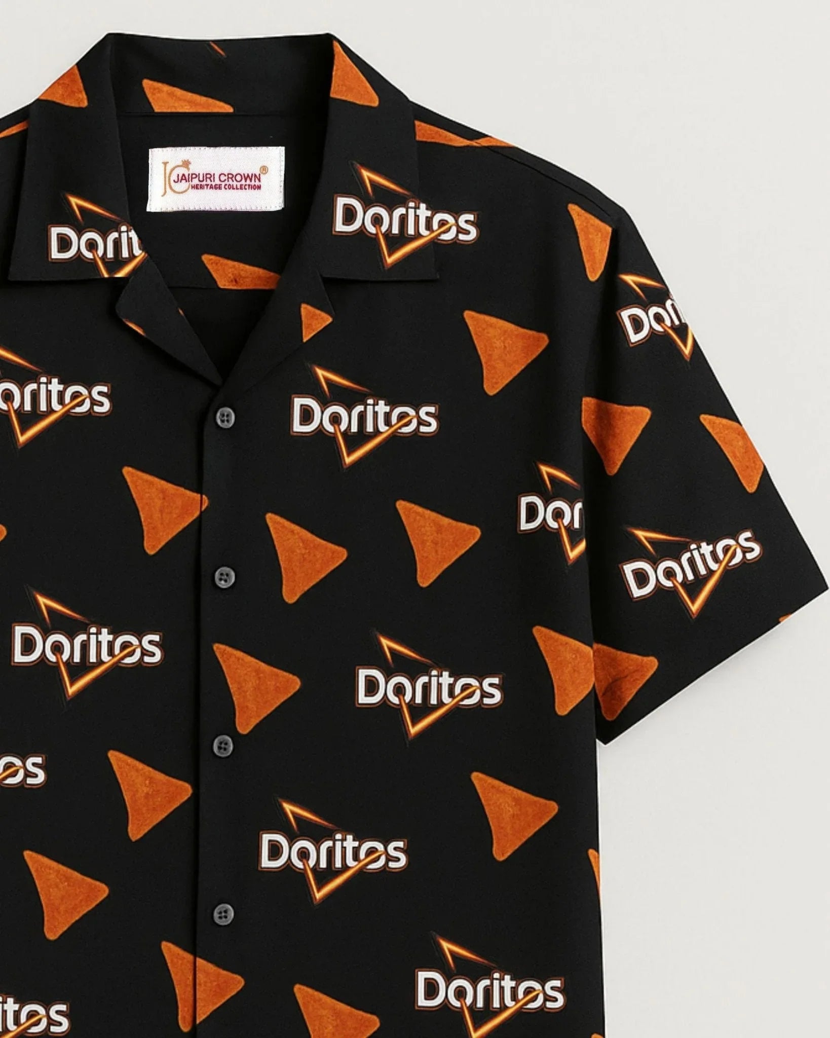 Nacho Night – Doritos Print Cuban Collar Shirt - Jaipuri Crown