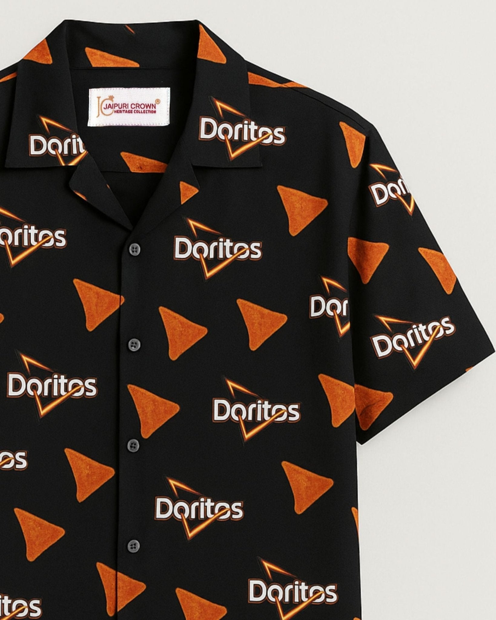 Nacho Night – Doritos Print Cuban Collar Shirt - Jaipuri Crown