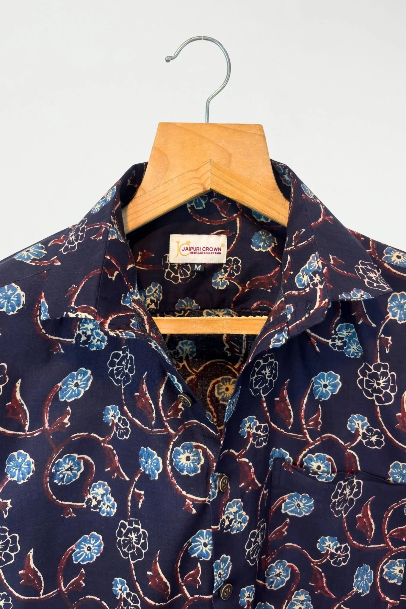 Navy Flora - Jaipuri Crown