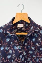 Navy Flora - Jaipuri Crown