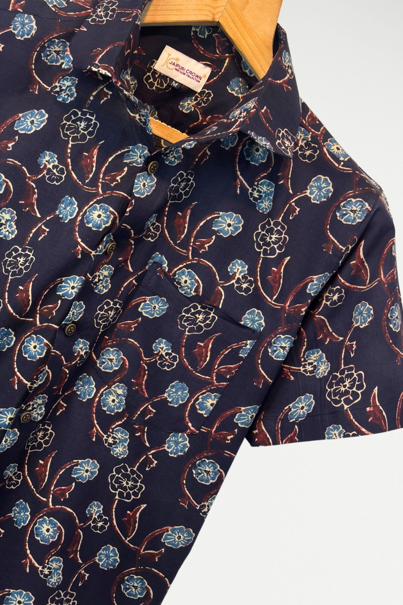 Navy Flora - Jaipuri Crown