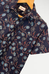 Navy Flora - Jaipuri Crown