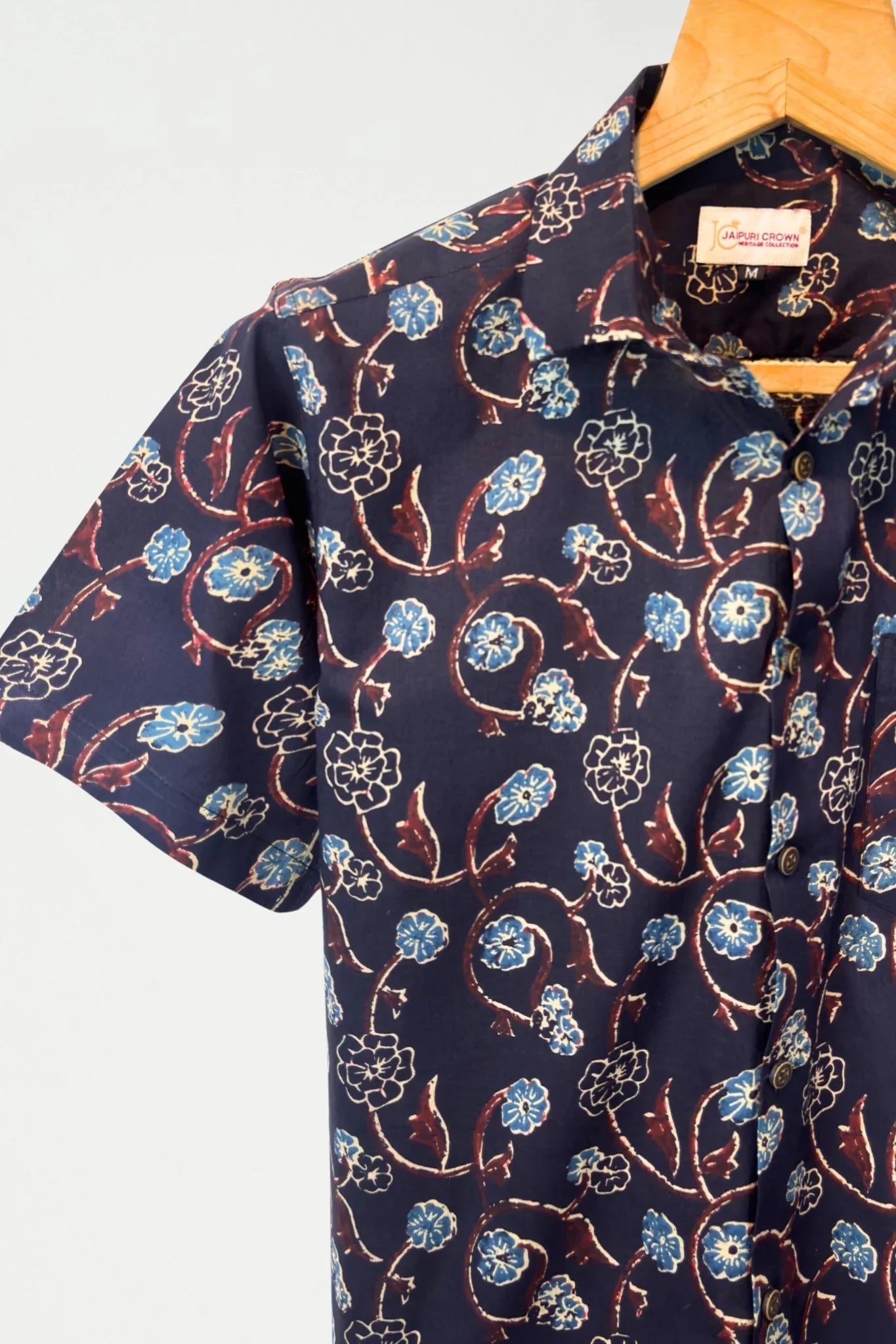 Navy Flora - Jaipuri Crown