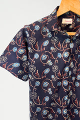 Navy Flora - Jaipuri Crown