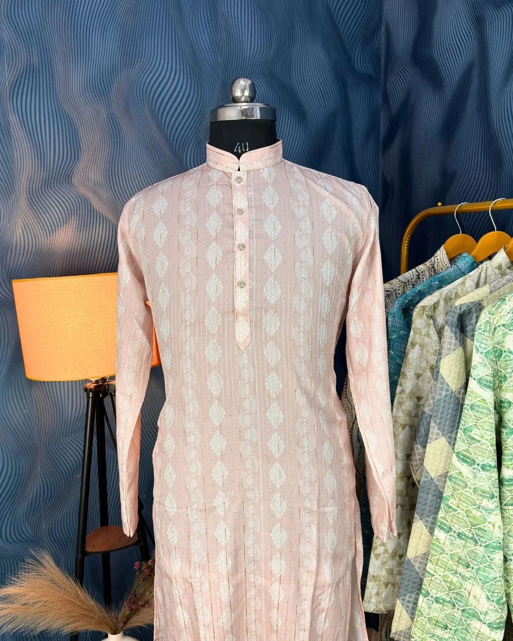 Opulent Golden Work Kurta - Jaipuri Crown