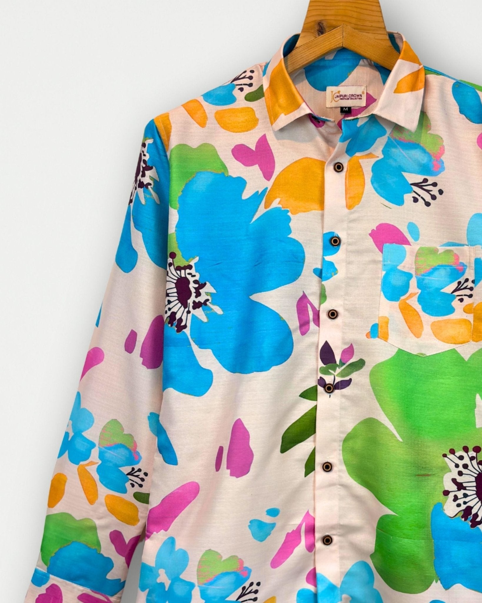 Pastel Garden – Full Sleeve Printed Shirt - Jaipuri Crown