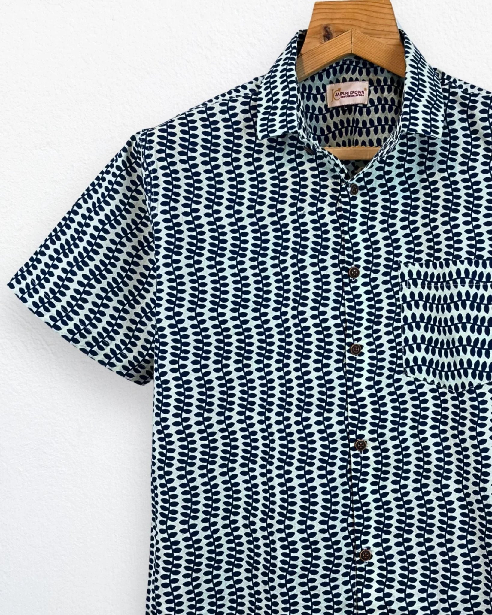 Patta Raag – Half Sleeve Cotton Shirt - Jaipuri Crown