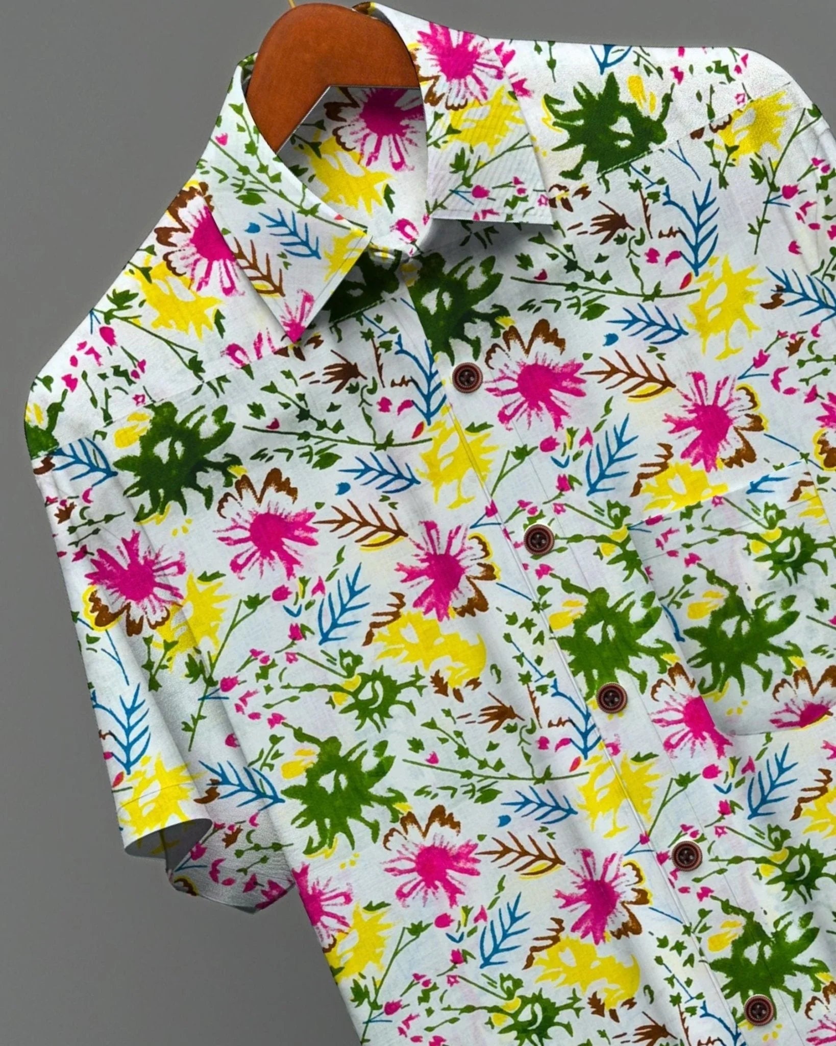 Phoolon Ki Baarish – Half Sleeve Cotton Shirt - Jaipuri Crown